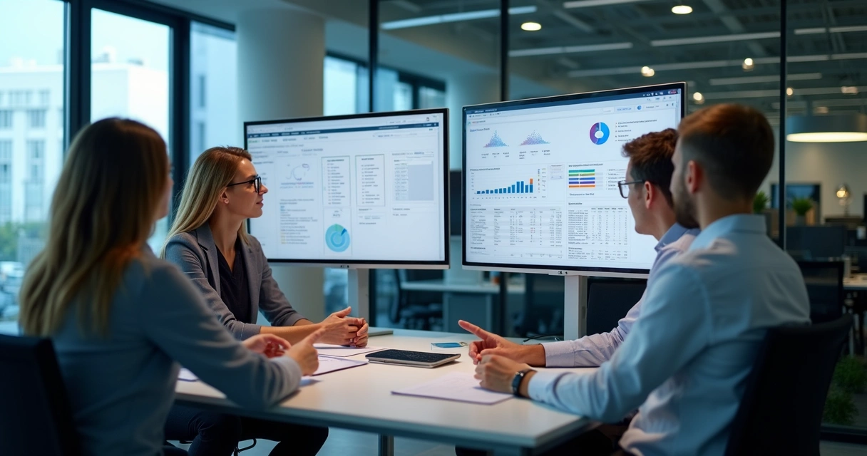 Equipe de RH analisando certificados digitais em telas de computador 
