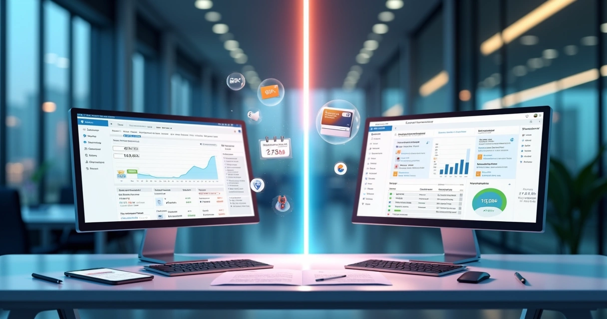 Tela dividida mostrando comparação entre gestão de chargebacks por gateway e por ferramenta dedicada 