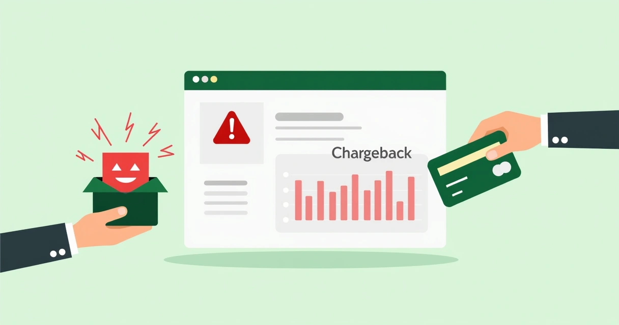 Duas mãos mostrando chargeback para e-commerce. 