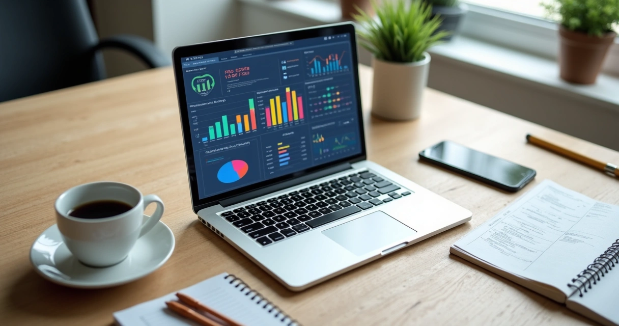 Gestão de dados de clientes em tela de computador 