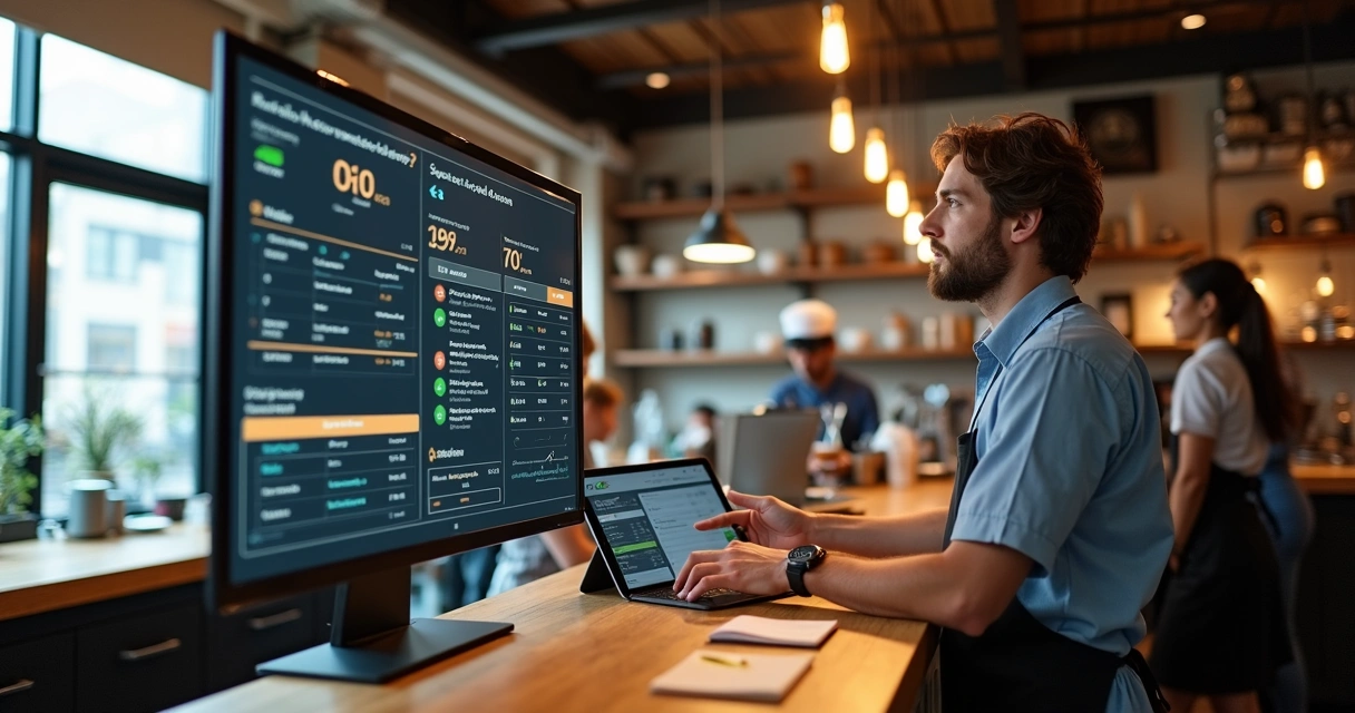 Gestão de pedidos e clientes no painel digital de restaurante delivery