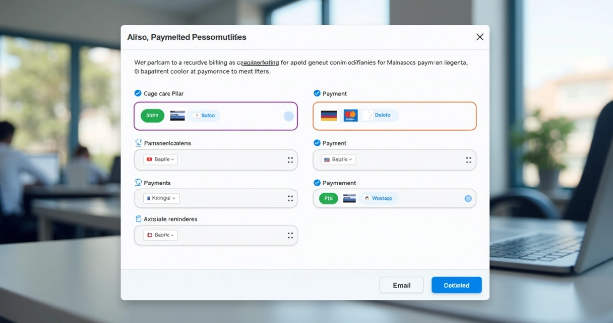 Configuração de cobrança automática em plataforma escolar 