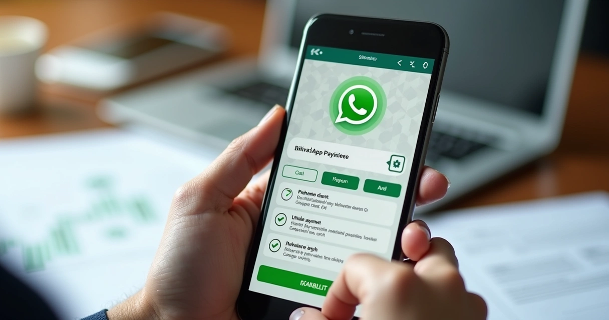 Celular mostrando conversa de cobrança no WhatsApp
