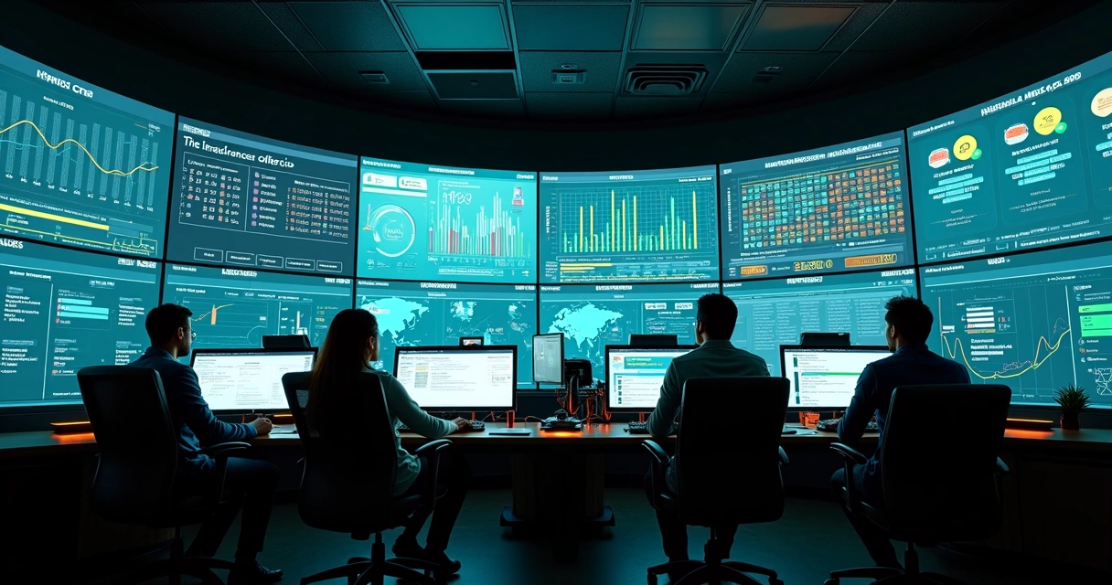 Painel gigante de gestao de cobrancas automatizadas no centro de controle financeiro moderno 