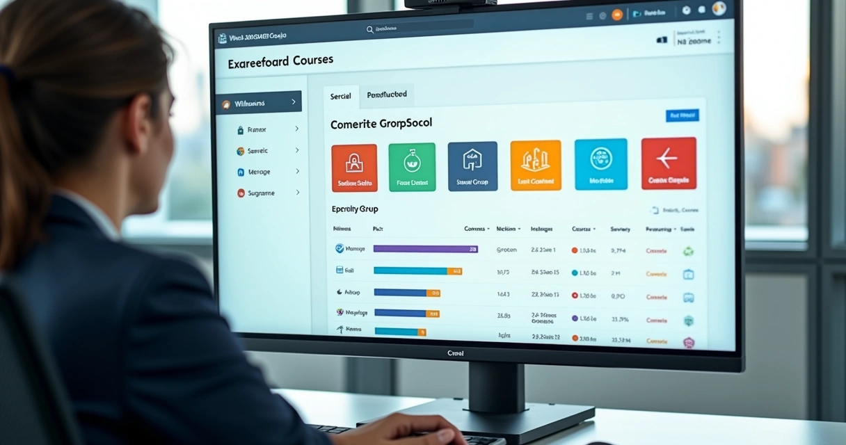 Gráfico colorido com turmas distintas em ambiente digital Moodle 