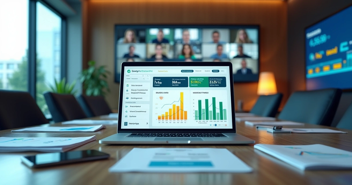 Dashboard de sistema de gestão de compras coletivas com rede de franquias conectada 