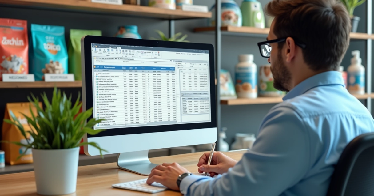 Gestão contábil de petshop com computadores e produtos pet 