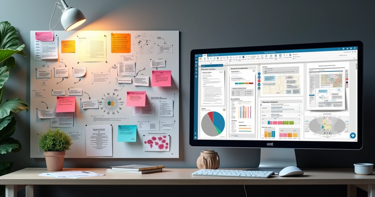 Diagrama comparando processos manuais e digitais de gestão de conteúdo