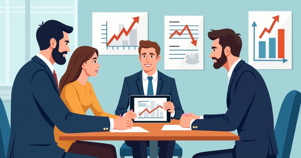 Reunião de equipe política avaliando crise 