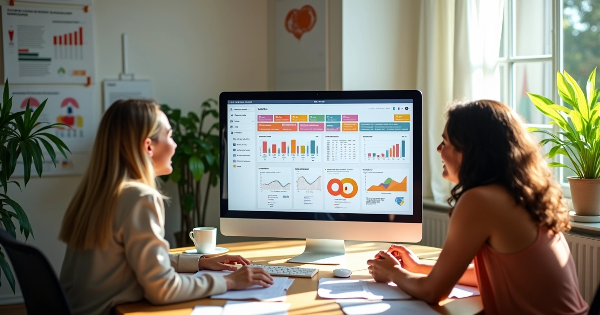 Gestão de dados gráfico colorido imóvel 