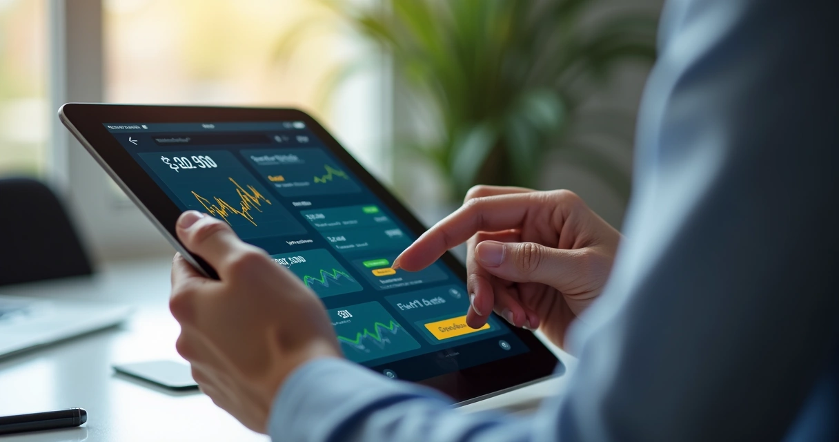 Gerenciamento de fluxo de caixa com aplicativo financeiro