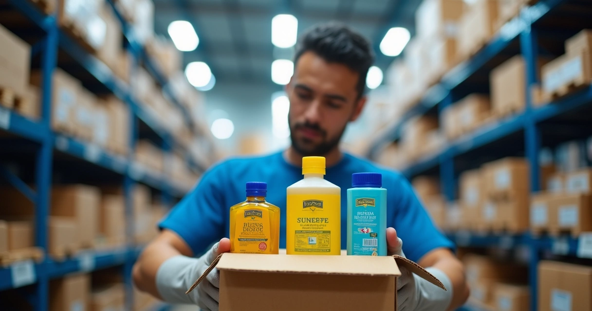 Produtos variados em uma única caixa facilitando o despacho 