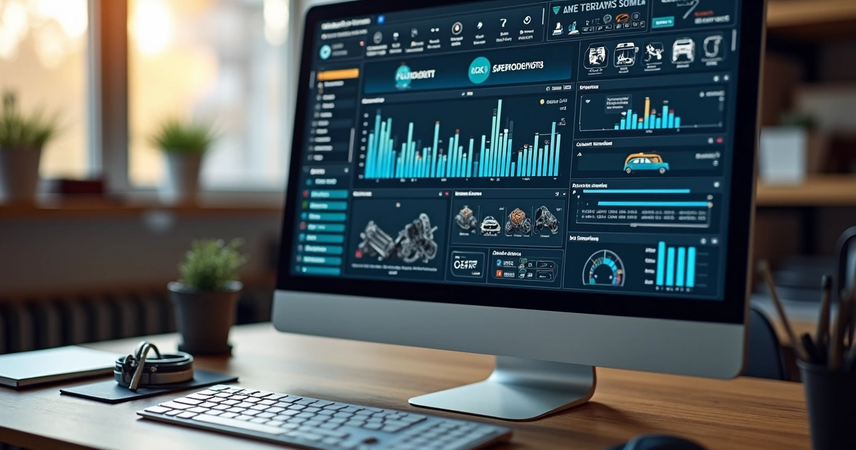 Tela de gestão digital de estoque de autopeças 