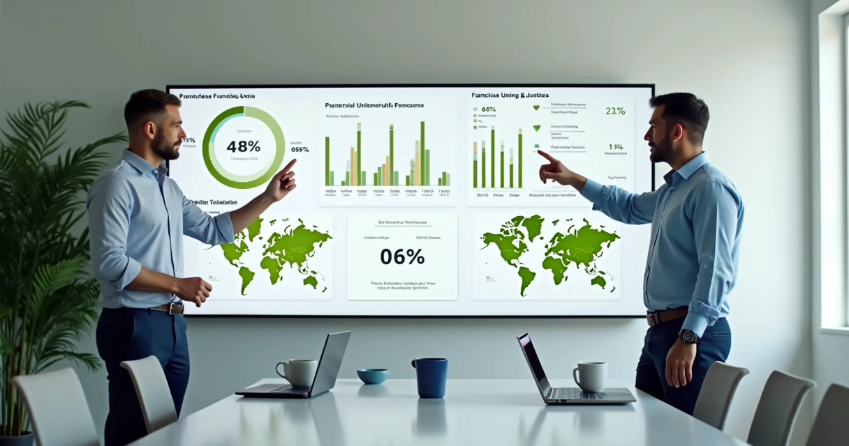Dashboard digital de gestão de franquias 