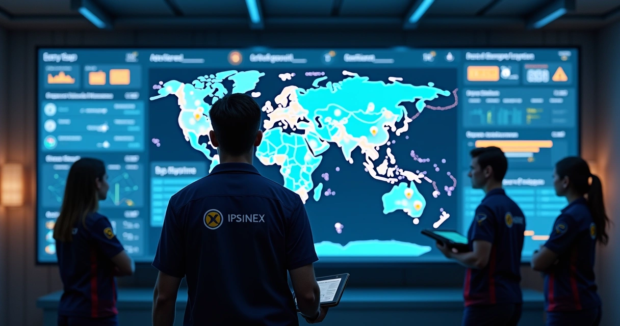 Supervisor monitorando pátio de veículos em tela digital