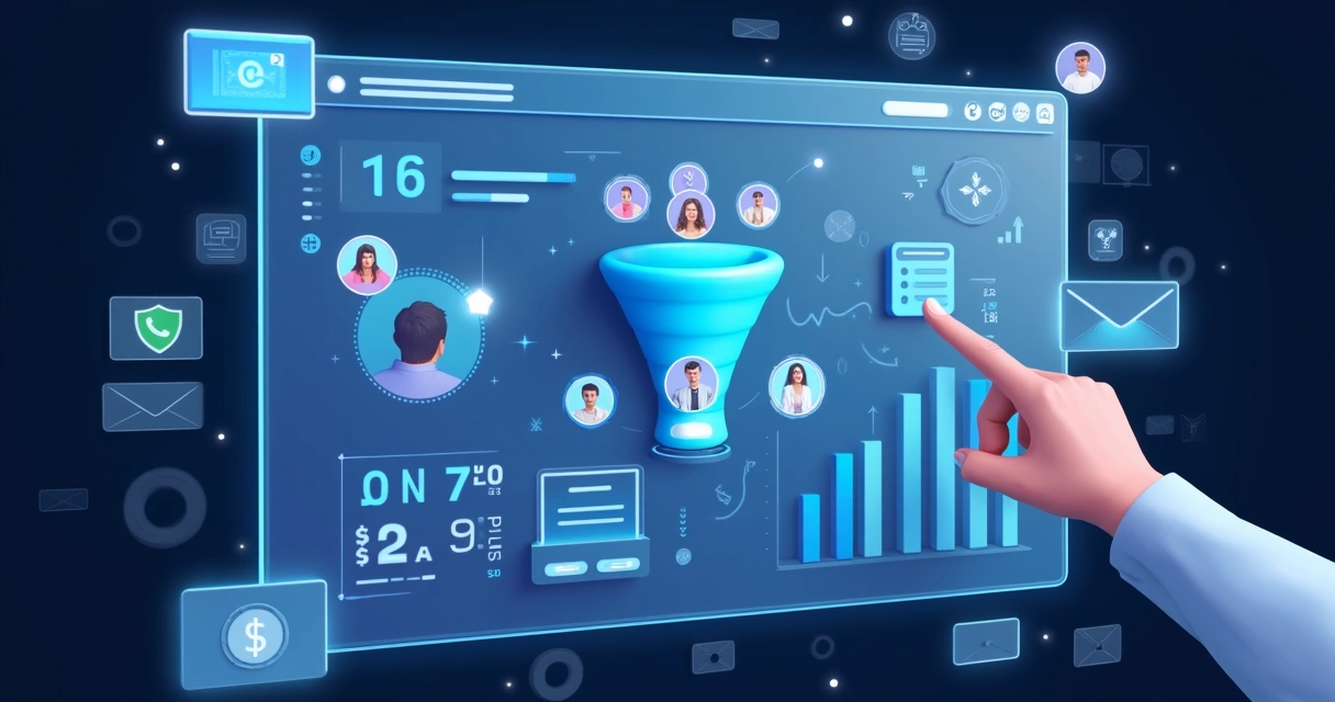 Influenciadores digitais na estratégia de parceiros Dashboard digital mostrando funis de parcerias e KPIs de influenciadores digitais