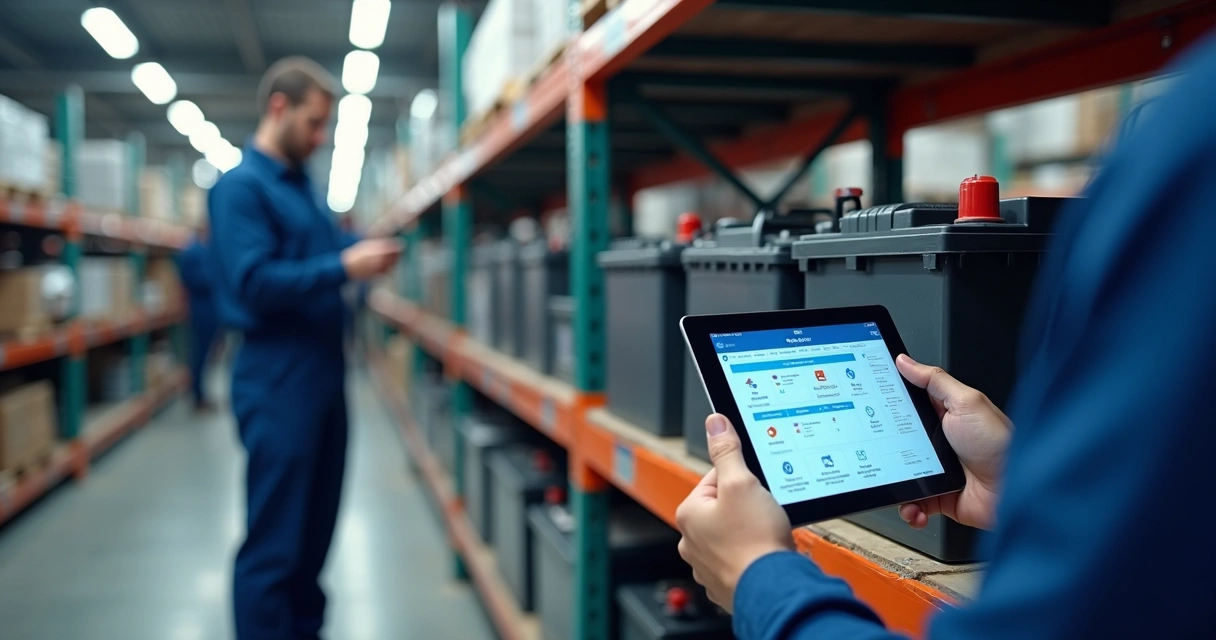 Gestão de estoque de baterias automotivas com etiquetas e sistema digital 