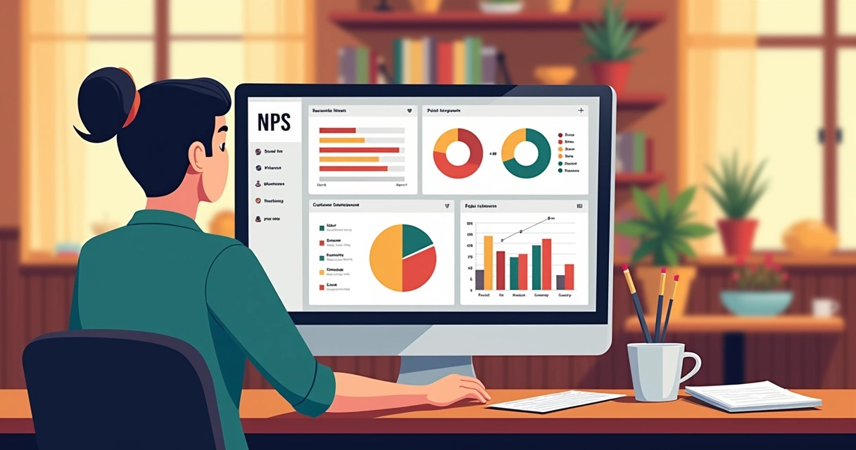 Gestor analisando feedbacks em dashboard digital de restaurante