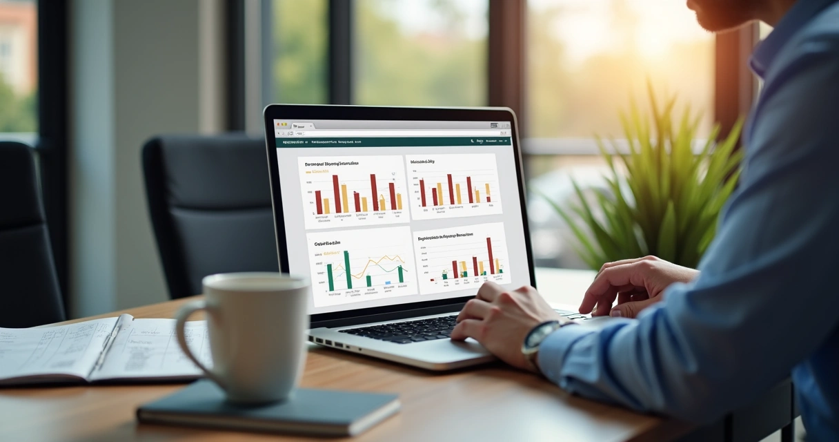 Gestor analisando dados de delivery 