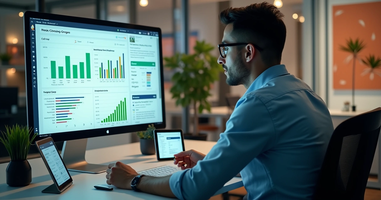 Gestor analisando dashboard de redes de franquia no WhatsApp 