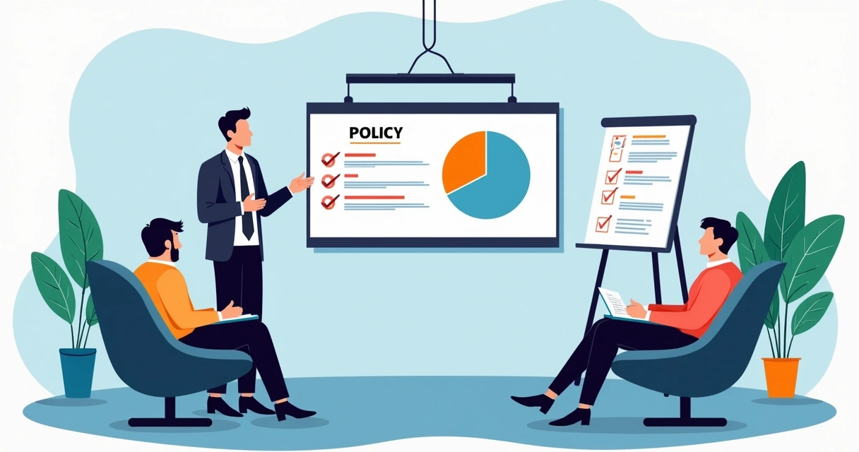 Gestor em reunião analisando regras de uso do fundo empresarial 