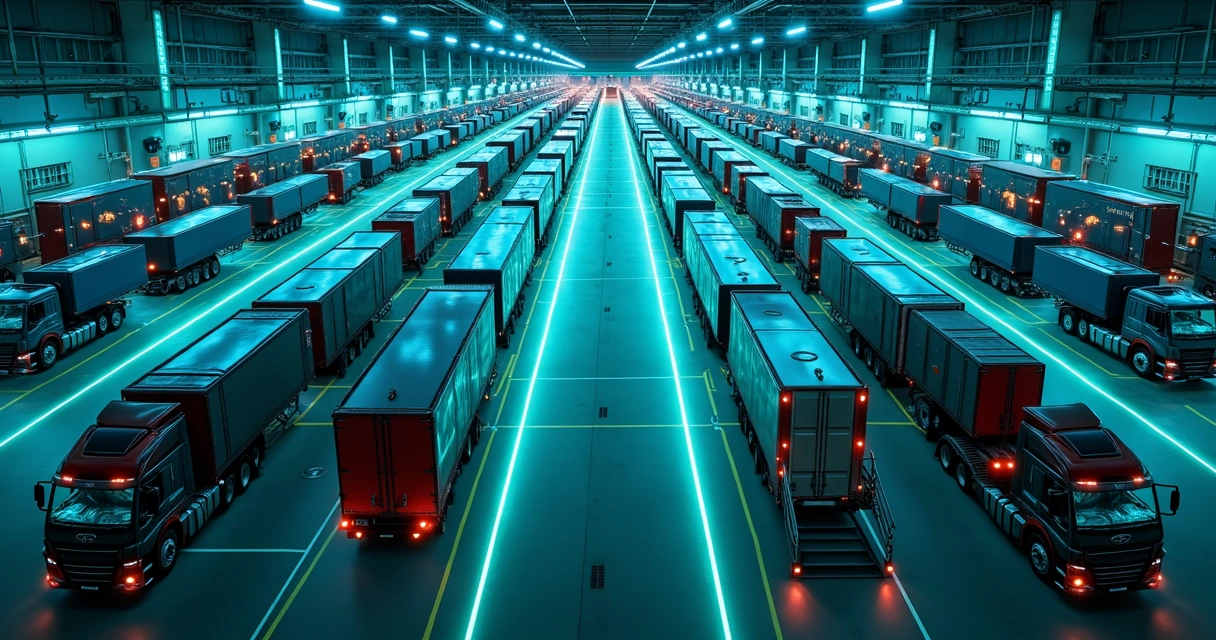 Monitoramento gráfico de veículos em pátio logístico