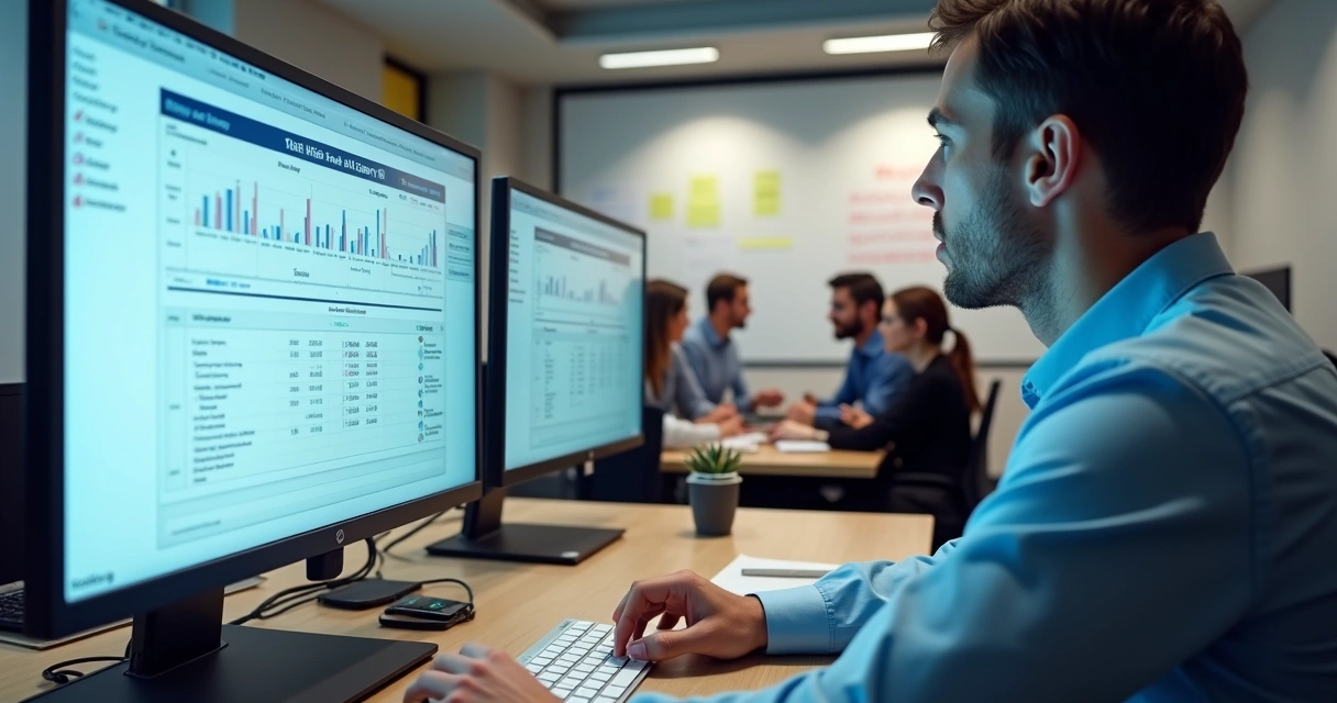 Gestão de leads e vendas em tela de computador 