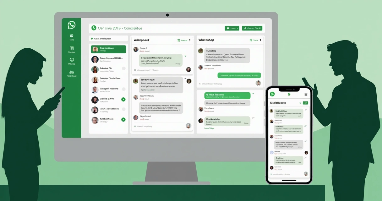 Painel mostrando histórico de mensagens integradas no CRM 