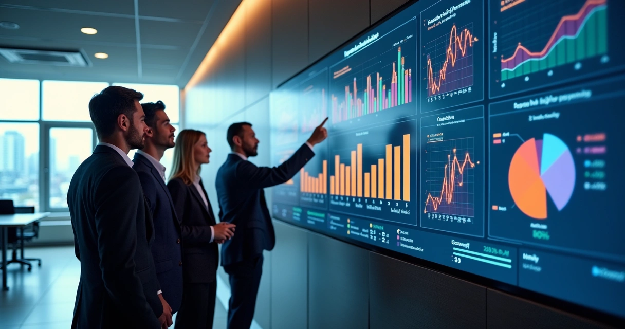 Dashboard digital mostrando métricas de tempo de resposta 