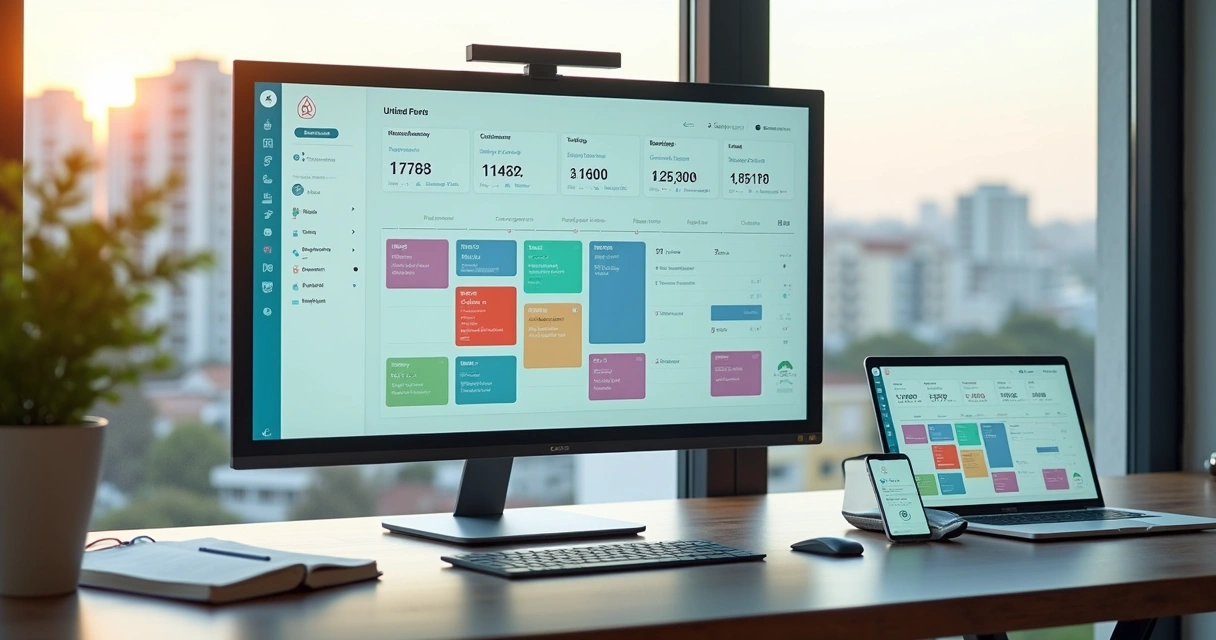 Dashboard com integração de vários anúncios de aluguel por temporada em OTAs na mesma tela 