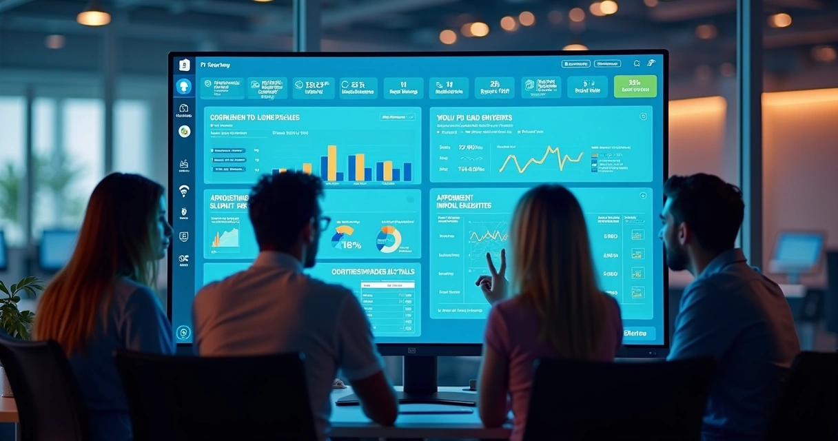 Tela de sistema de gestão de PJ com alerta de nota fiscal 
