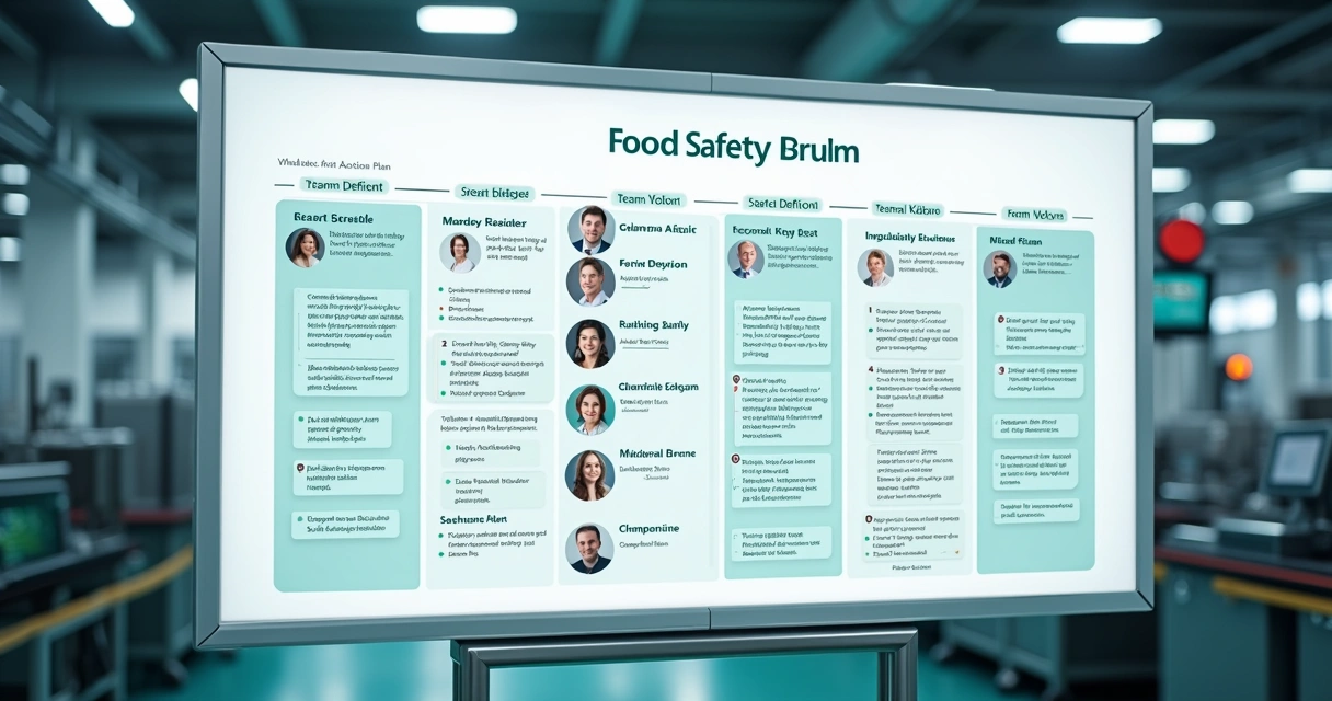 Quadro digital com plano de ação de segurança alimentar 