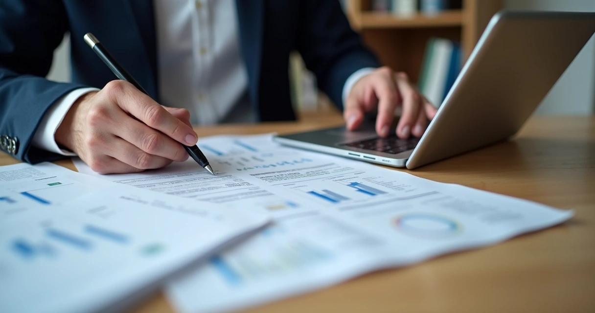 Empresário analisando documentos sobre gestão de pró-labore