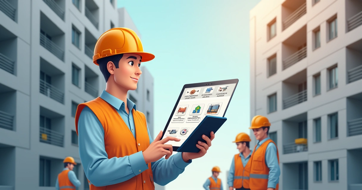 Construtora utilizando aplicativo para gestão de manutenções 