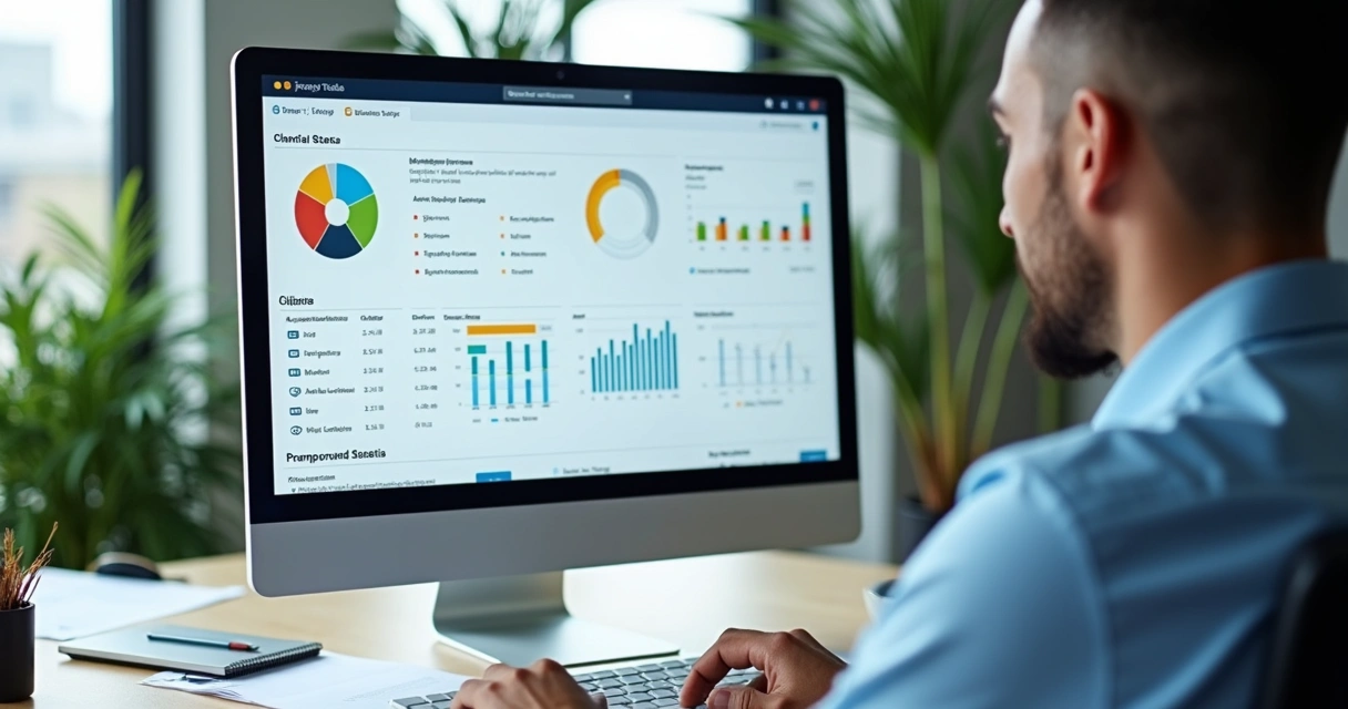 Empresário acompanhando abertura de CNPJ pelo computador