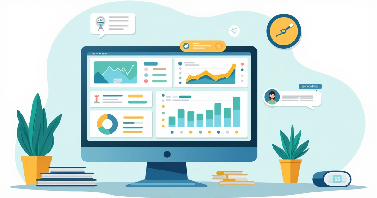 Gestão visual de projetos freelancer na tela 