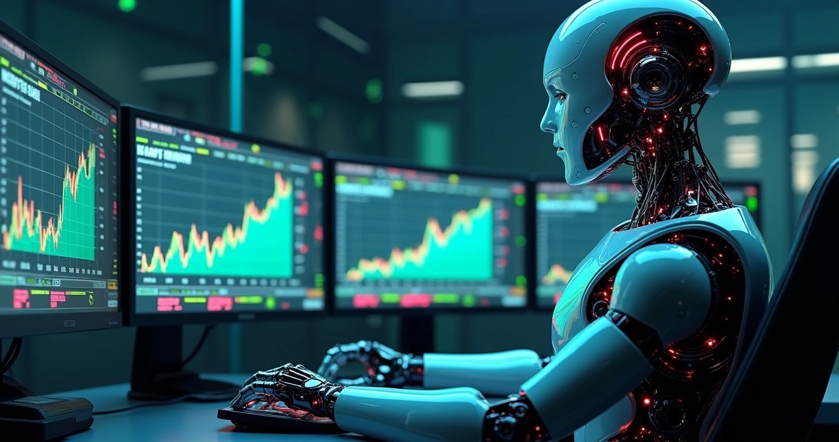 Robô monitora risos em tela de CFD, gráficos e alertas 