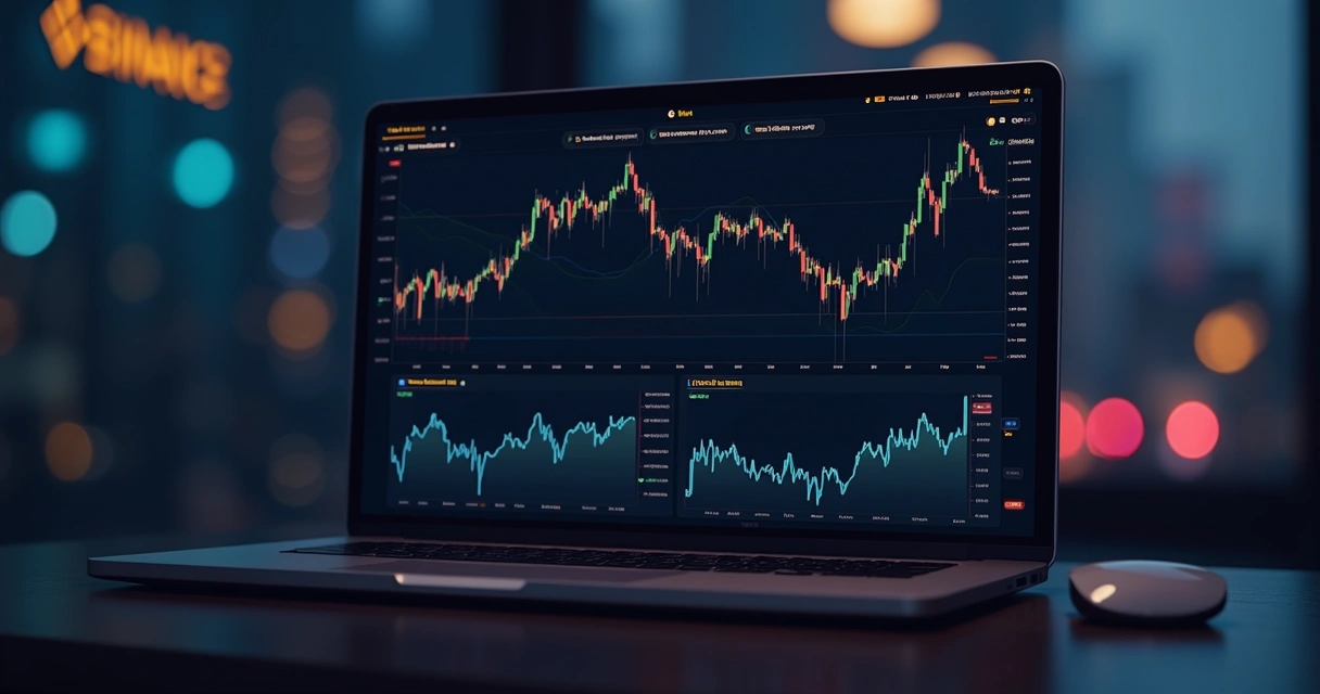 Tela de gestão de risco do bot Binance com gráfico de drawdown