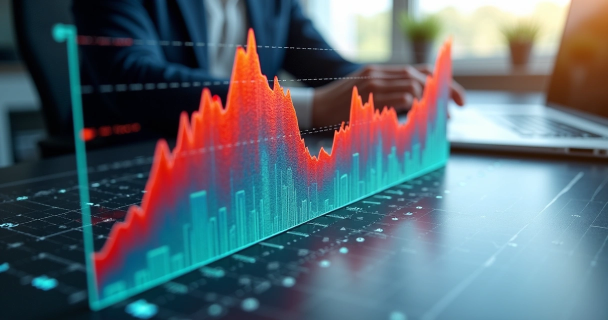 Gráfico mostra limite de perda e cenários de risco para portfólio 