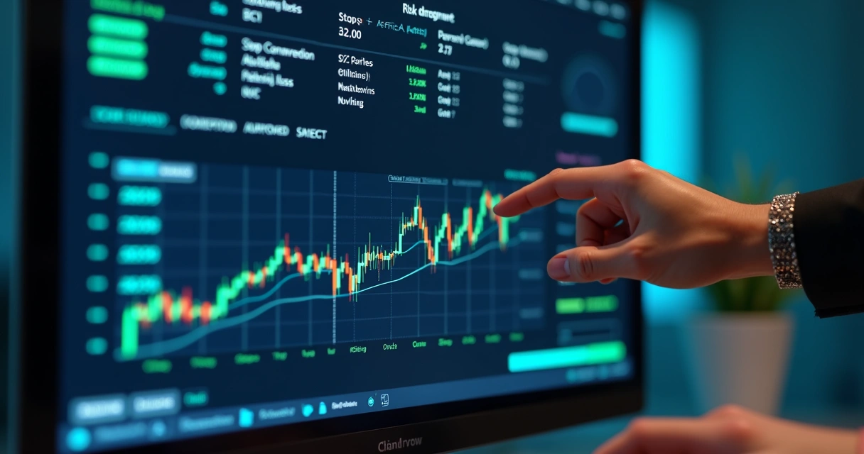 Interface mostra configuração de limites de risco em robô investidor 
