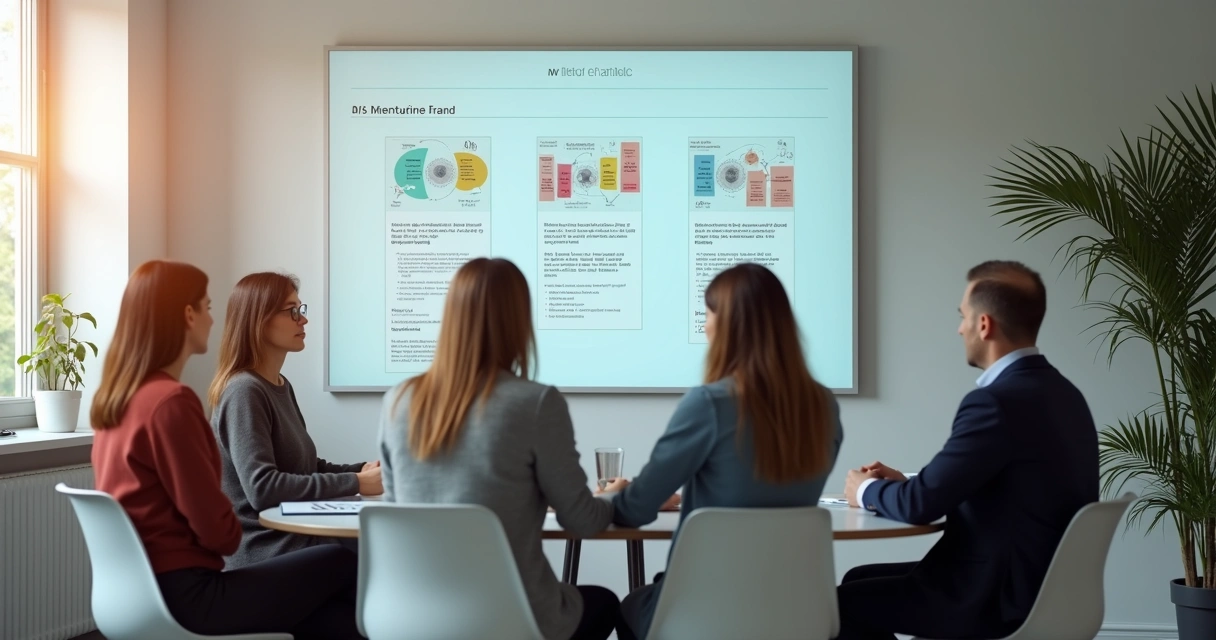 Reunião de equipe discutindo gestão de riscos psicossociais no ambiente de trabalho
