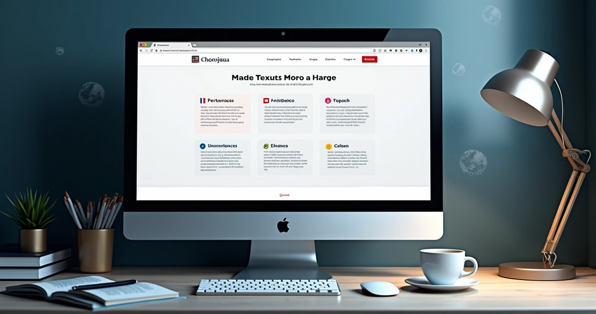 Tela de computador mostrando site aberto em vários idiomas 