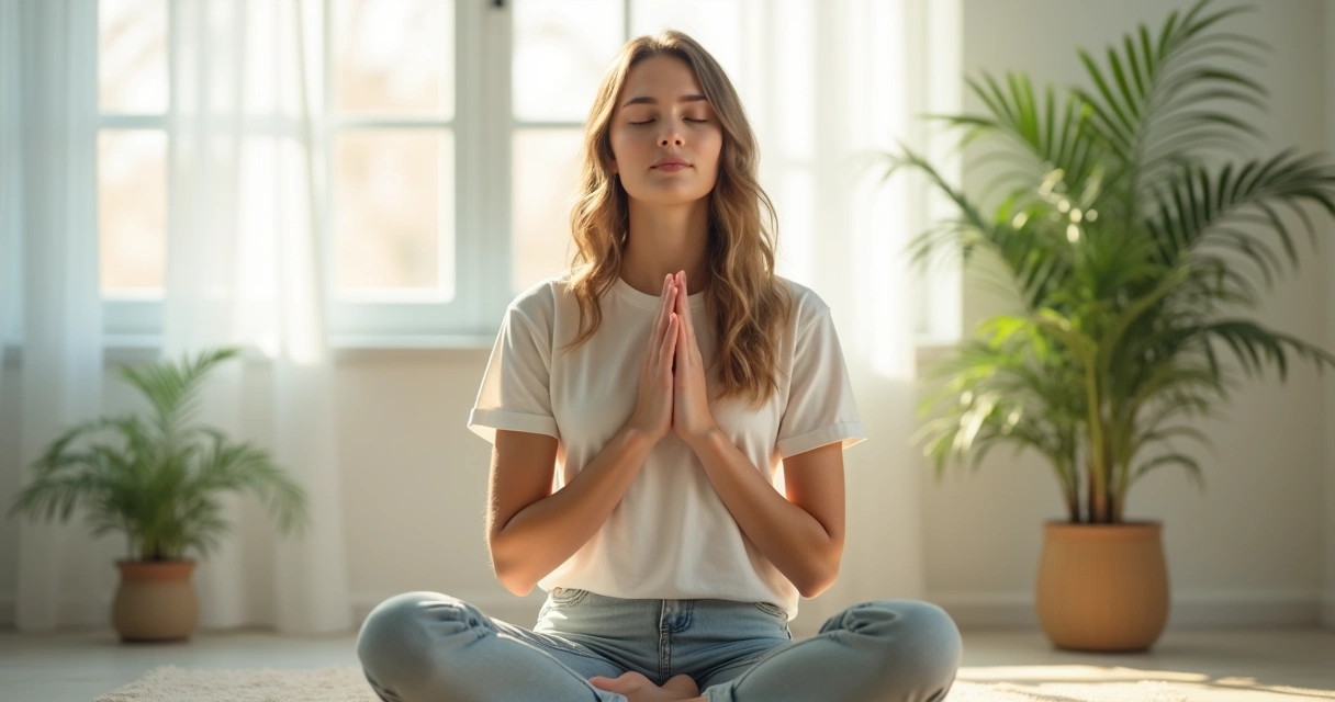 Pessoa com as mãos sobre o coração em gesto de autocompaixão 