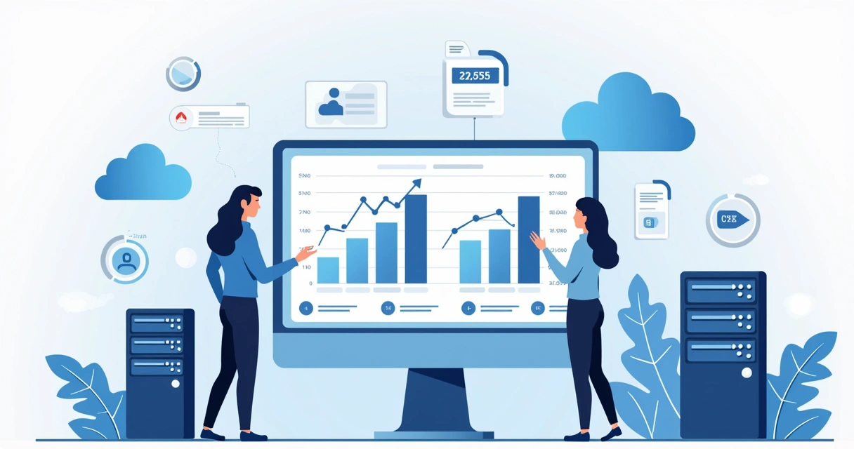 Gestor de TI avaliando painel de custos em nuvem 