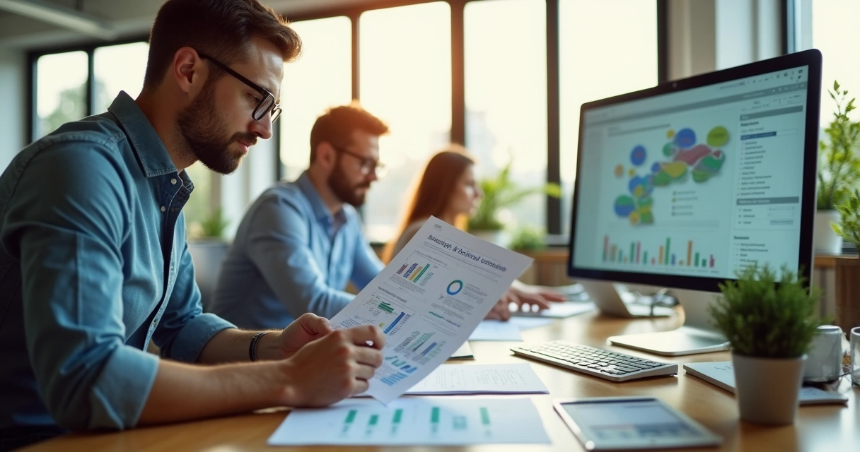 Gestor ambiental apresentando relatório de projeto