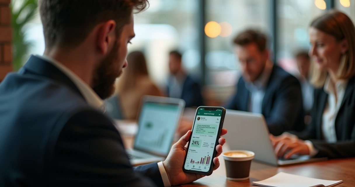 Gestor conferindo dados pelo WhatsApp