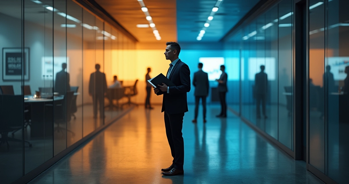 Gestor diante de encruzilhada avaliando dilema ético no trabalho 