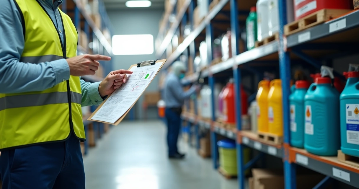 Gestor de empresa de dedetização analisando plano de controle de pragas em galpão industrial limpo 