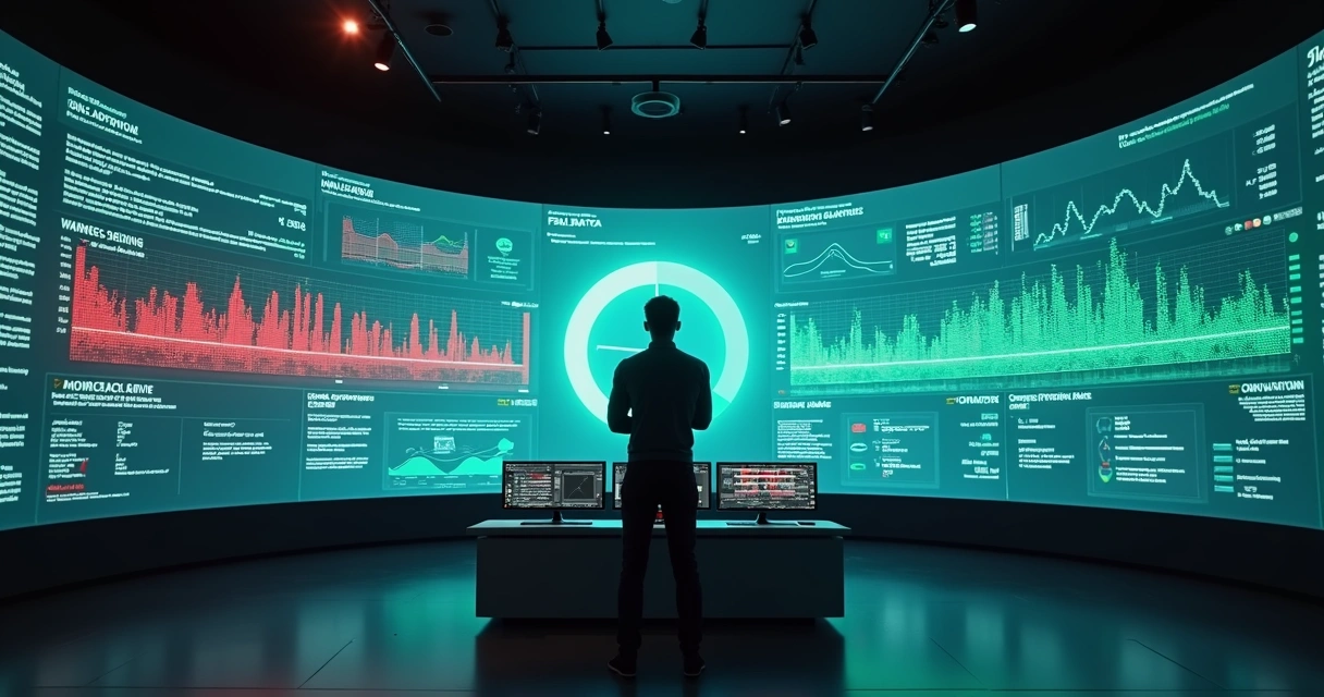 Gestor observa mural digital equilibrando risiko de fraude e aprovação em pagamentos digitais 