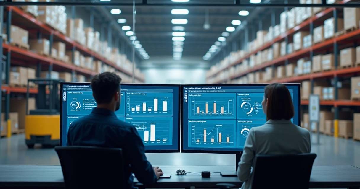 Gestor acompanhando indicadores de separação em painel logístico